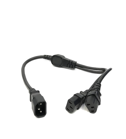 C14 Plug to 2xC13 Short Cable 60cm